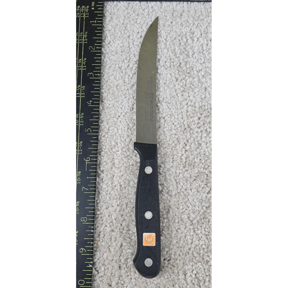 Wusthof Gourmet Steak Knife Silver Black Stainless Steel 4050/12cm